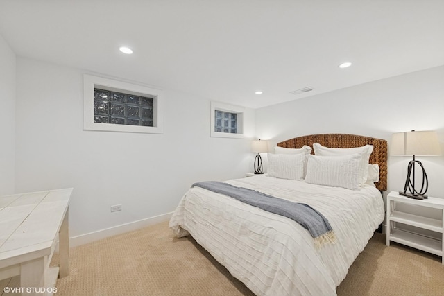 5104 Johnson Ave, Western Springs, IL 60558 - bedroom with light colored carpet, recessed lighting, and baseboards