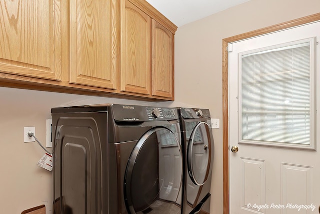 12401 Bigelow Ave, Hebron, IL 60034 - laundry area featuring cabinet space and separate washer and dryer