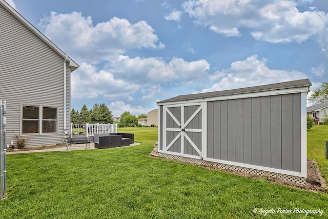 12401 Bigelow Ave, Hebron, IL 60034 - view of green lawn with an outdoor living space and a patio area
