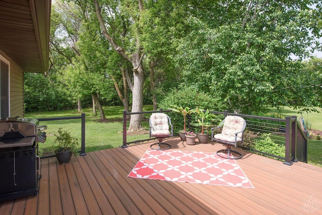 28671 Moose Range Rd, Sycamore, IL 60178 - wooden terrace featuring a yard