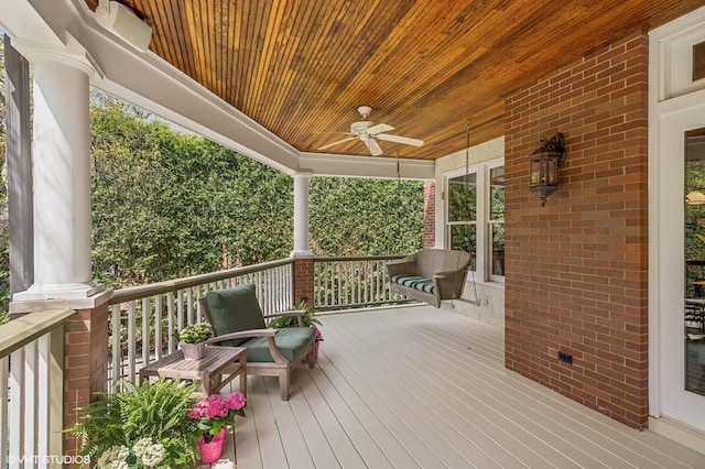 548 Cherry St, Winnetka, IL 60093 - porch with ceiling fan