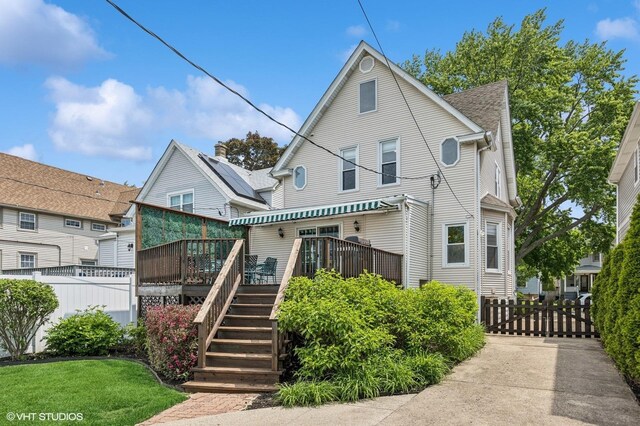 4058 N Kostner Ave, Chicago, IL 60641 - view of front of house featuring a deck and stairway