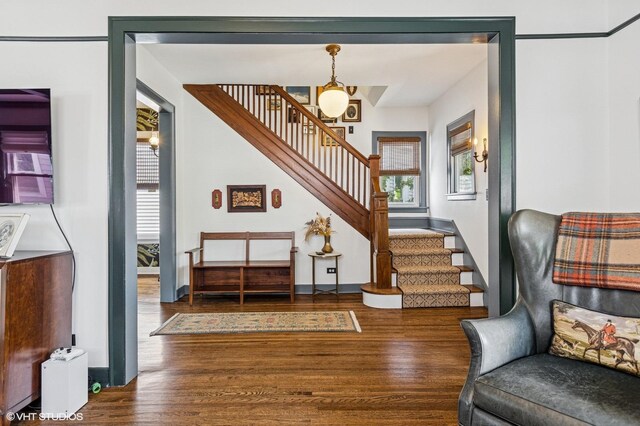 4058 N Kostner Ave, Chicago, IL 60641 - entryway featuring stairs and wood finished floors