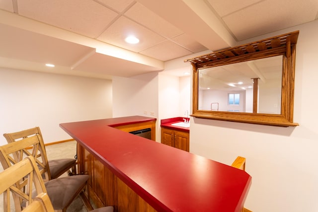 13119 Millbank Dr, Plainfield, IL 60585 - indoor wet bar featuring recessed lighting