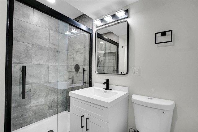 1829 S Kedzie Ave, Chicago, IL 60623 - full bathroom featuring toilet, a stall shower, and vanity
