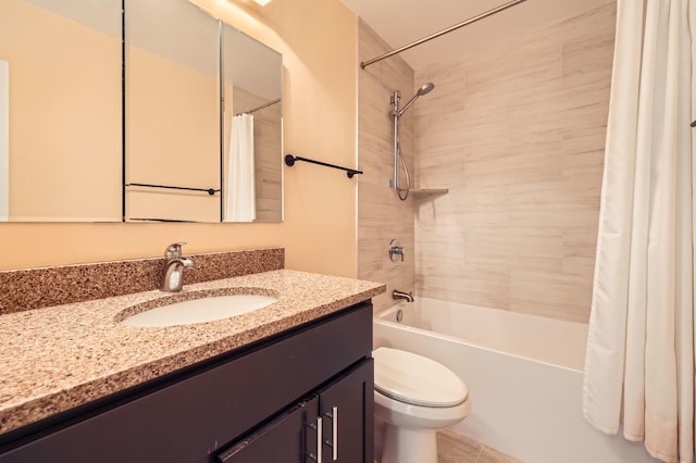3600 N Lake Shore Dr Unit 1518, Chicago, IL 60613 - full bathroom featuring vanity, shower / tub combo with curtain, and toilet
