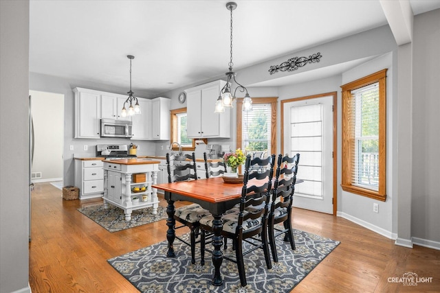 39W382 W Mallory Dr, Geneva, IL 60134 - dining room featuring baseboards and wood finished floors