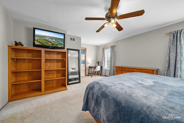 39W382 W Mallory Dr, Geneva, IL 60134 - bedroom with light carpet and a ceiling fan