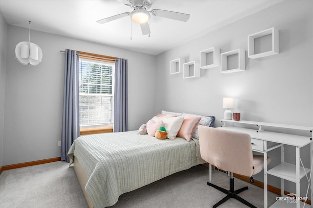 39W382 W Mallory Dr, Geneva, IL 60134 - bedroom featuring carpet floors and a ceiling fan