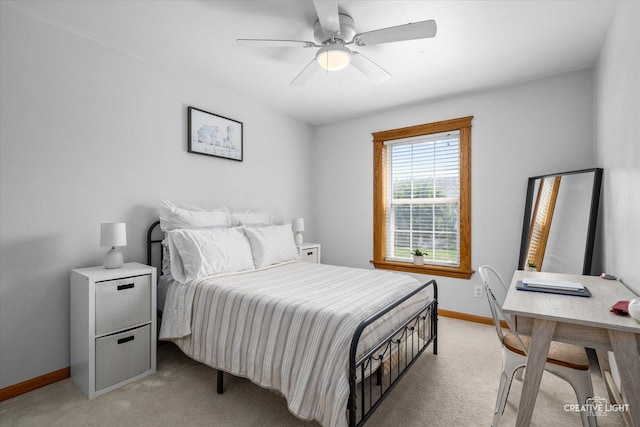 39W382 W Mallory Dr, Geneva, IL 60134 - bedroom with light carpet, ceiling fan, and an office area
