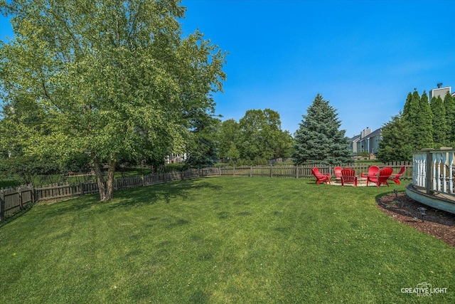 39W382 W Mallory Dr, Geneva, IL 60134 - fenced backyard featuring a fire pit