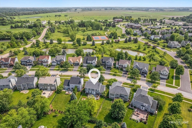 39W382 W Mallory Dr, Geneva, IL 60134 - aerial view of residential area featuring a nearby body of water