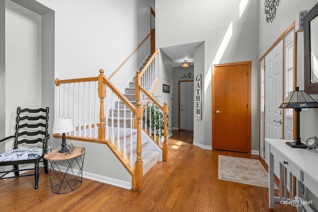 39W382 W Mallory Dr, Geneva, IL 60134 - entrance foyer featuring wood finished floors and stairway