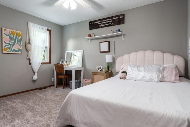 7812 Rhonda Dr, Roscoe, IL 61073 - carpeted bedroom with baseboards and a ceiling fan