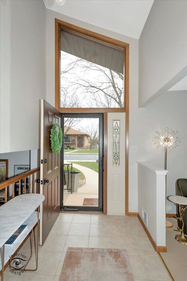 17932 S Alaska Ct Unit 21, Orland Park, IL 60467 - entryway with a high ceiling and light tile patterned flooring