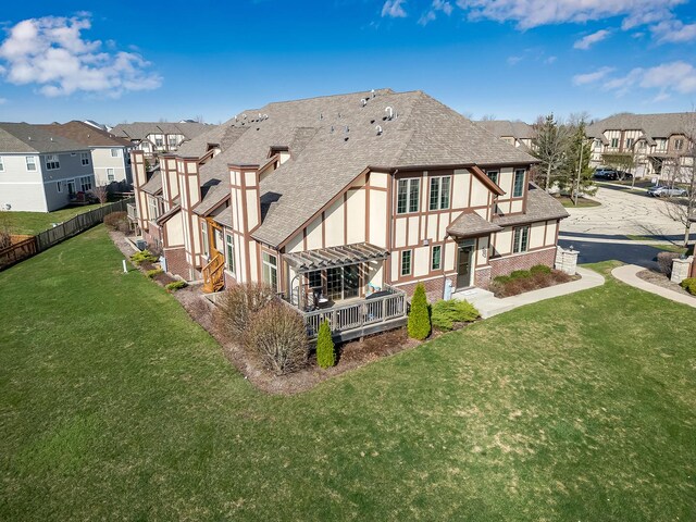 12709 Wild Rye Ct, Plainfield, IL 60585 - back of house with a residential view, roof with shingles, and brick siding