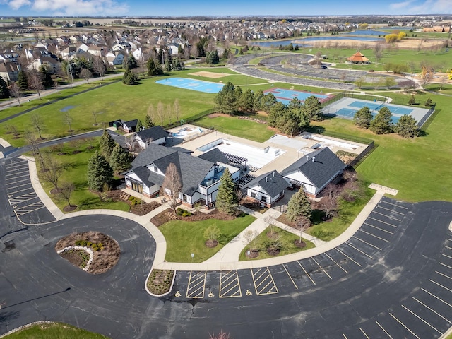 12709 Wild Rye Ct, Plainfield, IL 60585 - aerial view of residential area featuring a nearby body of water
