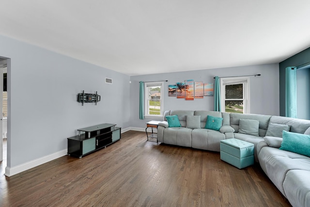 301 W Graham Ave, Lombard, IL 60148 - living area featuring dark wood finished floors and baseboards