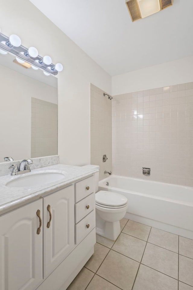 913 Knottingham Dr Unit 2A, Schaumburg, IL 60193 - full bathroom featuring tile patterned flooring, vanity, toilet, and shower / tub combination
