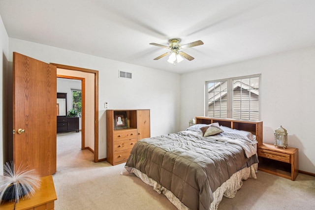3410 Beckwith Ln, Crete, IL 60417 - bedroom featuring light carpet and ceiling fan