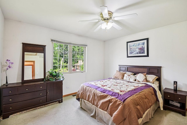3410 Beckwith Ln, Crete, IL 60417 - bedroom with light carpet and a ceiling fan