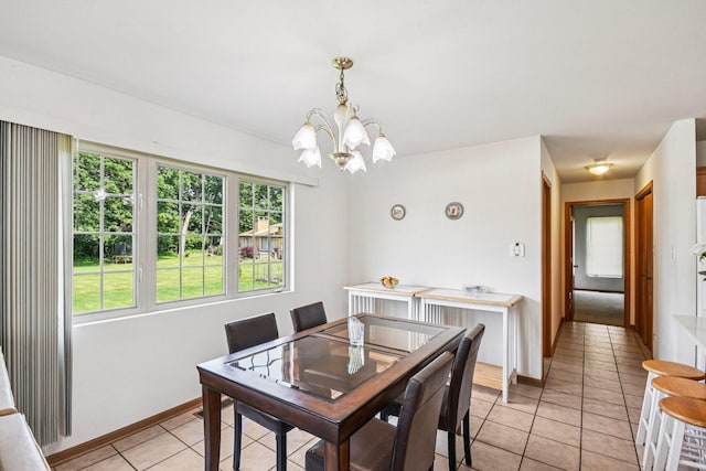 3410 Beckwith Ln, Crete, IL 60417 - dining space featuring a chandelier and light tile patterned flooring