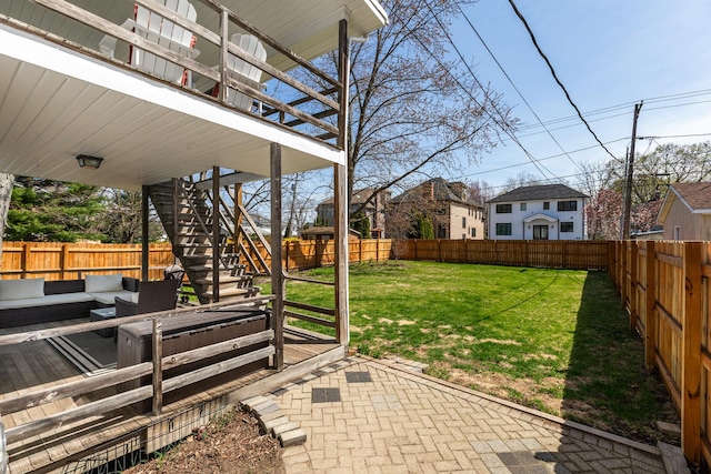 208 N Fremont St, Naperville, IL 60540 - view of yard featuring stairs and a patio