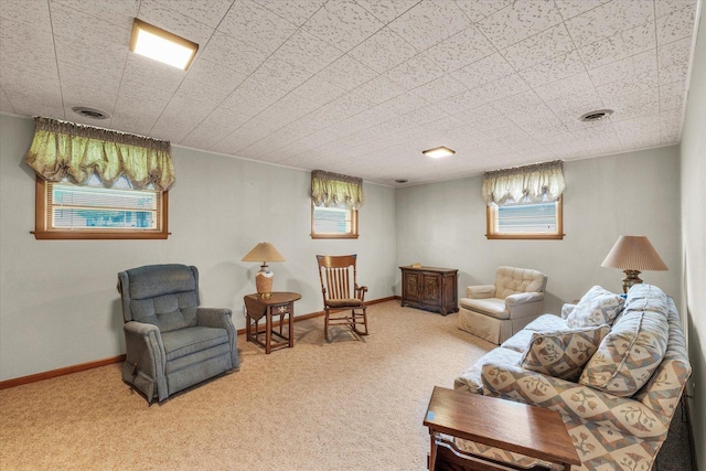404 Maple Ln, Monticello, IL 61856 - living room featuring carpet and baseboards