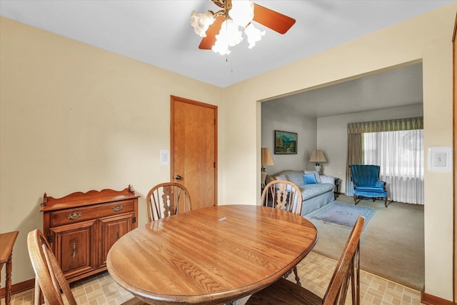 404 Maple Ln, Monticello, IL 61856 - dining area featuring ceiling fan
