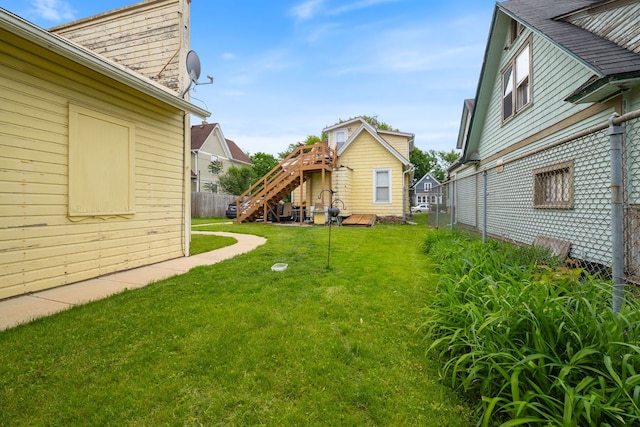 572 Walnut Ave, Elgin, IL 60123 - view of yard featuring stairs