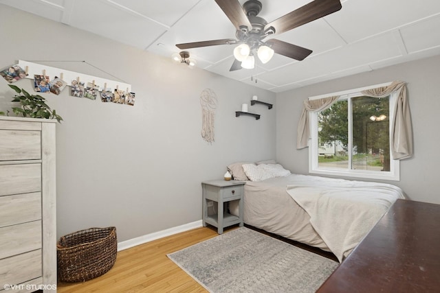 41672 N Dot Pl, Antioch, IL 60002 - bedroom with wood finished floors, baseboards, and a ceiling fan
