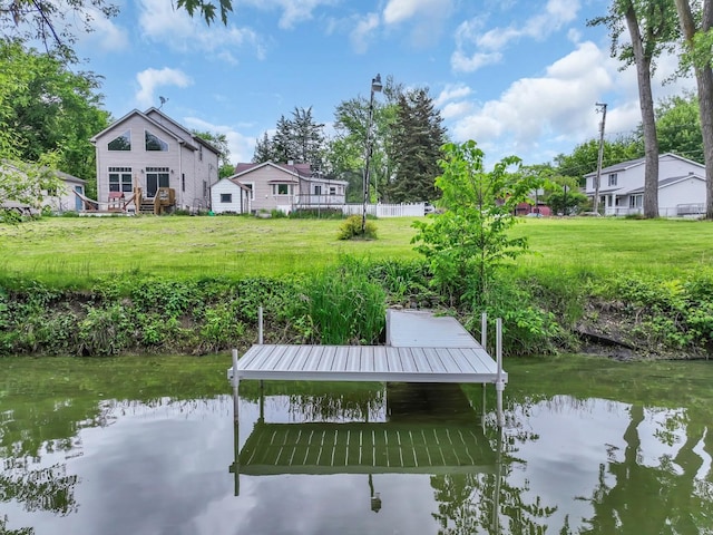 41672 N Dot Pl, Antioch, IL 60002 - dock featuring a water view and a yard