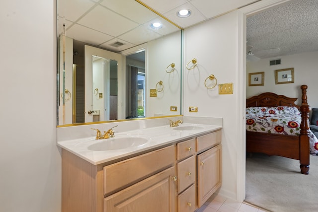 3640 186th St Unit 101, Lansing, IL 60438 - ensuite bathroom with double vanity and tile patterned floors