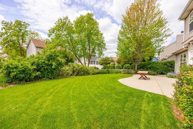 3151 Sawgrass Dr, Aurora, IL 60502 - view of green lawn featuring a patio