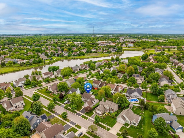 3151 Sawgrass Dr, Aurora, IL 60502 - aerial perspective of suburban area with a large body of water
