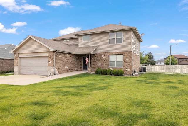 15826 Chippewa Ln, Manhattan, IL 60442 - traditional-style home featuring a garage, brick siding, driveway, and roof with shingles