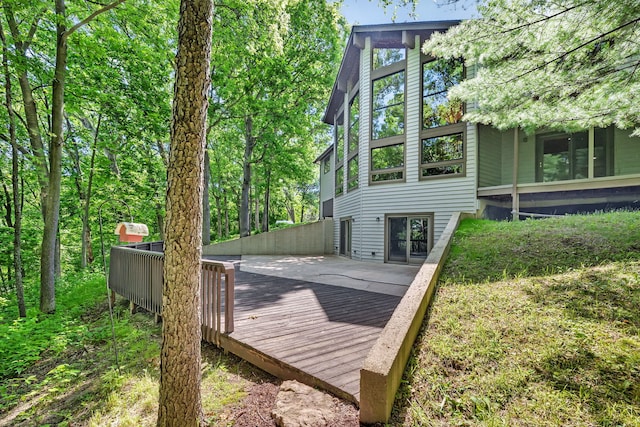 3085 W Southmor Rd, Morris, IL 60450 - wooden deck featuring french doors