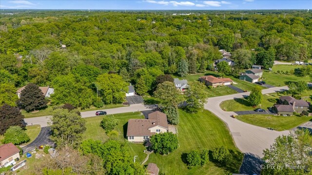 6704 Cypress Ct, Crystal Lake, IL 60012 - aerial view of property and surrounding area featuring a forest
