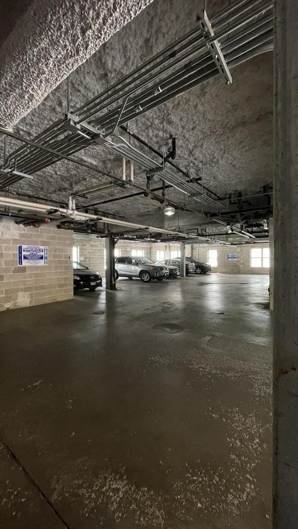 3522 S State St Unit 301, Chicago, IL 60609 - parking garage with concrete block wall