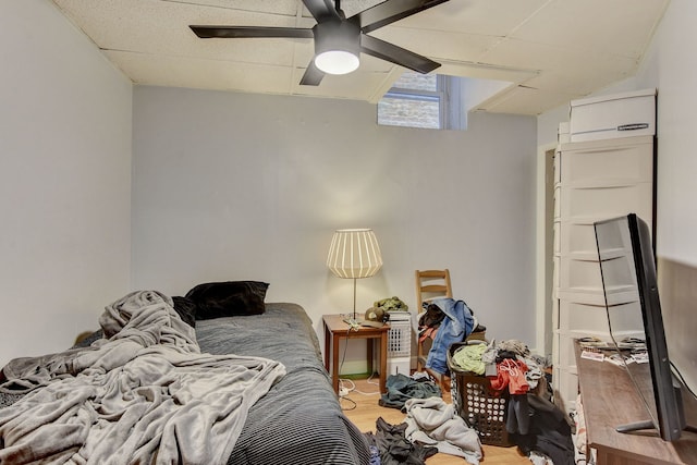 3342 S Aberdeen St, Chicago, IL 60608 - bedroom featuring wood finished floors and ceiling fan