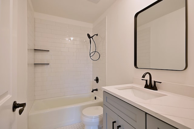 700 Wellington Ave Unit 315, Elk Grove Village, IL 60007 - full bathroom with vanity, toilet, and shower / washtub combination