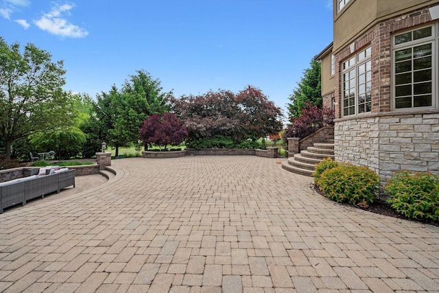 24355 S Arranmore Way, Frankfort, IL 60423 - view of patio featuring stairway and outdoor lounge area