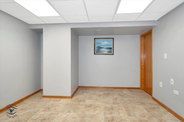 2985 Royal Ct, New Lenox, IL 60451 - finished basement with a paneled ceiling and baseboards