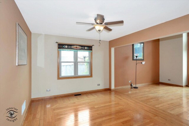 2985 Royal Ct, New Lenox, IL 60451 - unfurnished bedroom featuring light wood-type flooring, baseboards, and a ceiling fan