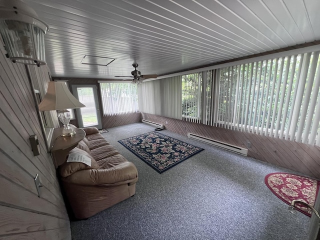 308 Tree Ln, Prophetstown, IL 61277 - sunroom with a baseboard radiator and baseboard heating