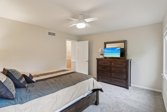 7316 Gleneagle Cir, Lakewood, IL 60014 - bedroom featuring carpet floors, a ceiling fan, and baseboards