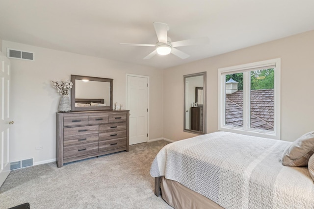 7316 Gleneagle Cir, Lakewood, IL 60014 - bedroom featuring light carpet, baseboards, and ceiling fan