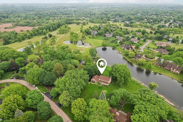 7316 Gleneagle Cir, Lakewood, IL 60014 - bird's eye view of a nearby body of water