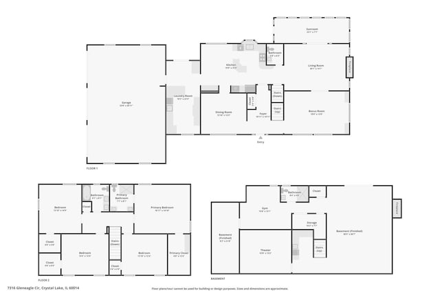 7316 Gleneagle Cir, Lakewood, IL 60014 - room layout