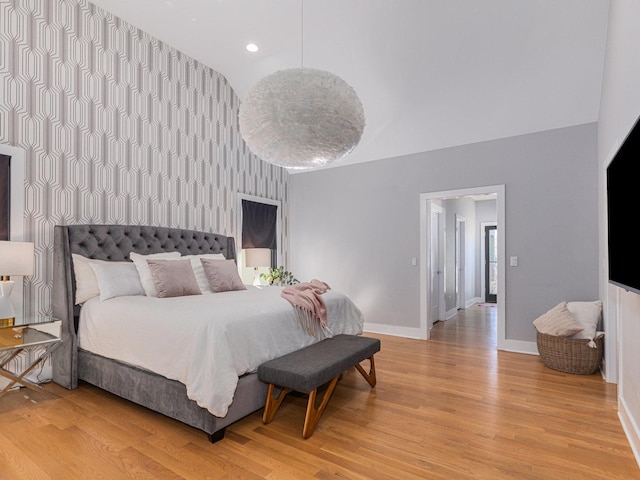 527 N Ellsworth St, Naperville, IL 60563 - bedroom featuring baseboards, light wood finished floors, and recessed lighting